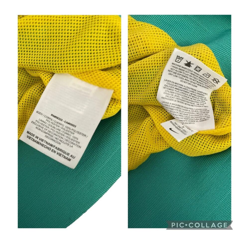 Nike Windrunner Women's Jacket Teal Yellow Windbreaker Jacket Size Small - EUC - Picture 12 of 12